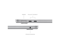 Apple MacBook Air M3/16GB/256/Mac OS Srebrny 10R GPU 36msc - 1228234 - zdjęcie 9